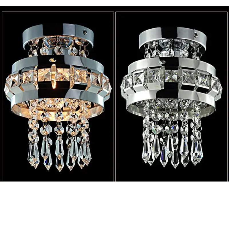 

E27 220V Modern Crystal Ceiling Light Crystal Indoor Lighting Fixture For Dining Bedroom