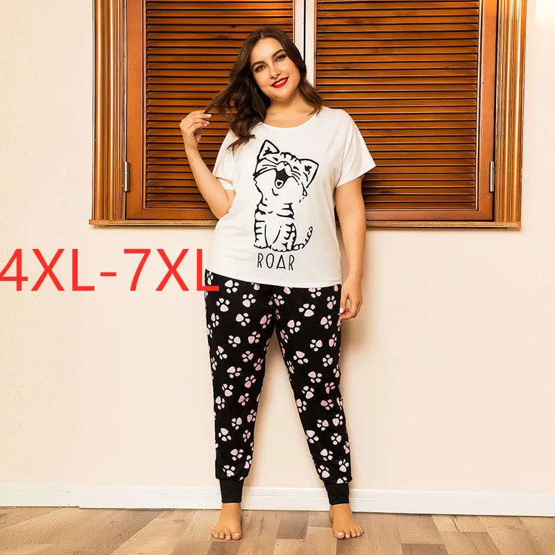 2021 ladies summer plus size pajamas 