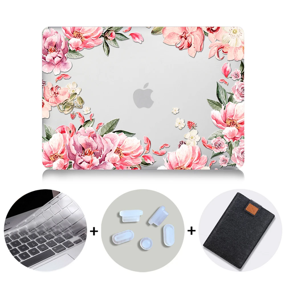 MB05 Чехол MTT с цветами и кристаллами для Macbook Air Pro retina 11 12 13 15 16, чехол с сенсорной панелью для mac book air 13,3 дюймов a1932, чехол для ноутбука - Цвет: MB05