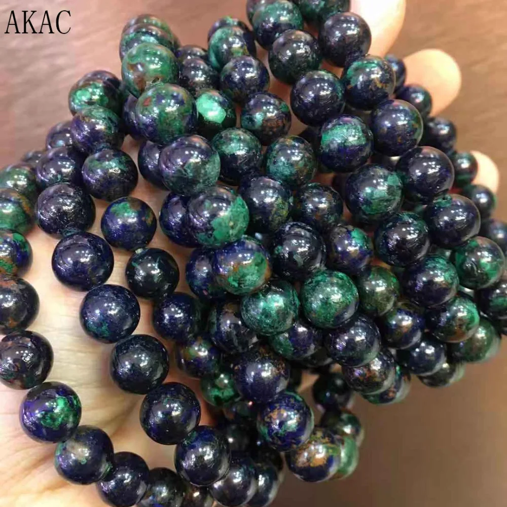 approx8-8.8mm АААА натуральный Азурит браслет бусины approx26beads/браслет