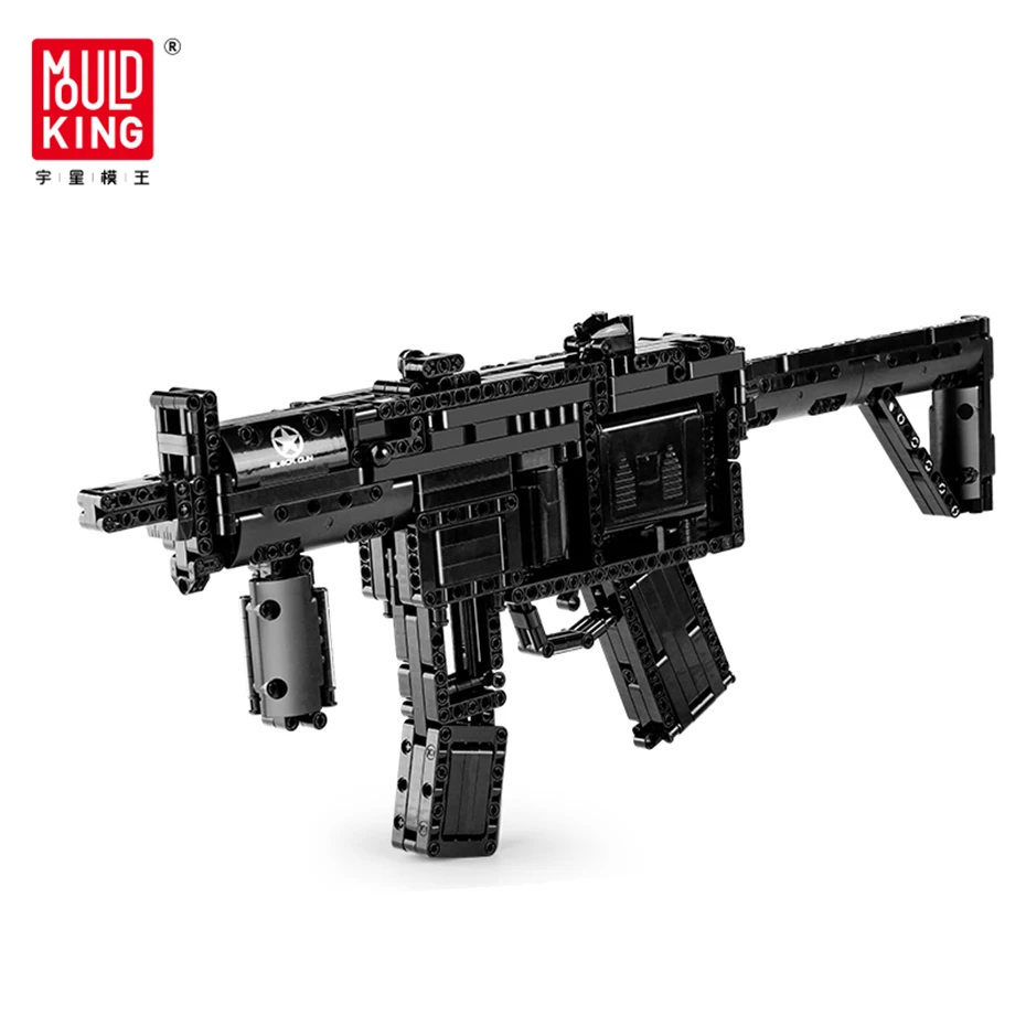 Mould King 14001 моторизованный блок серии 783 шт MP5 Submachine Gun Модель Набор строительных
