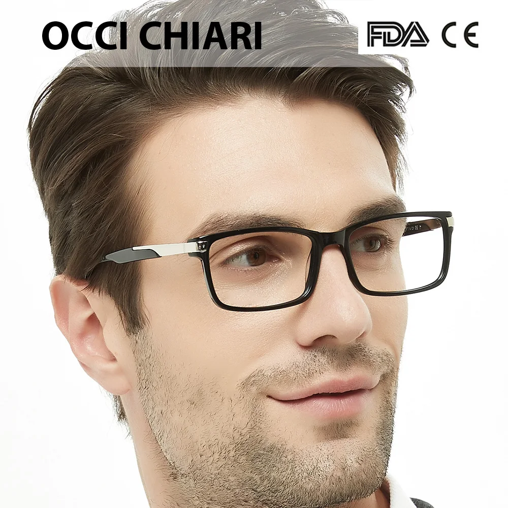 OCCI CHIARI, оправы для очков, оптические очки, очки Gafas, прямоугольные мужские черные оправы для очков по рецепту, прозрачные линзы, W-CAPATI