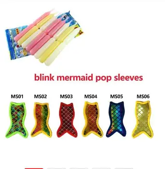 

100pcs blink Mermaid Popsicle Holder Freezer Icy Pole Ice Lolly Sleeve Protector For Ice Cream Tools For Party Supply Ice Tool