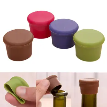 

1PC Reusable Wine Beer Cover Bottle Cap Silicone Stopper Beverage Home Bar Tool Food Grade Silicone Bottle Stopper Dropshipping