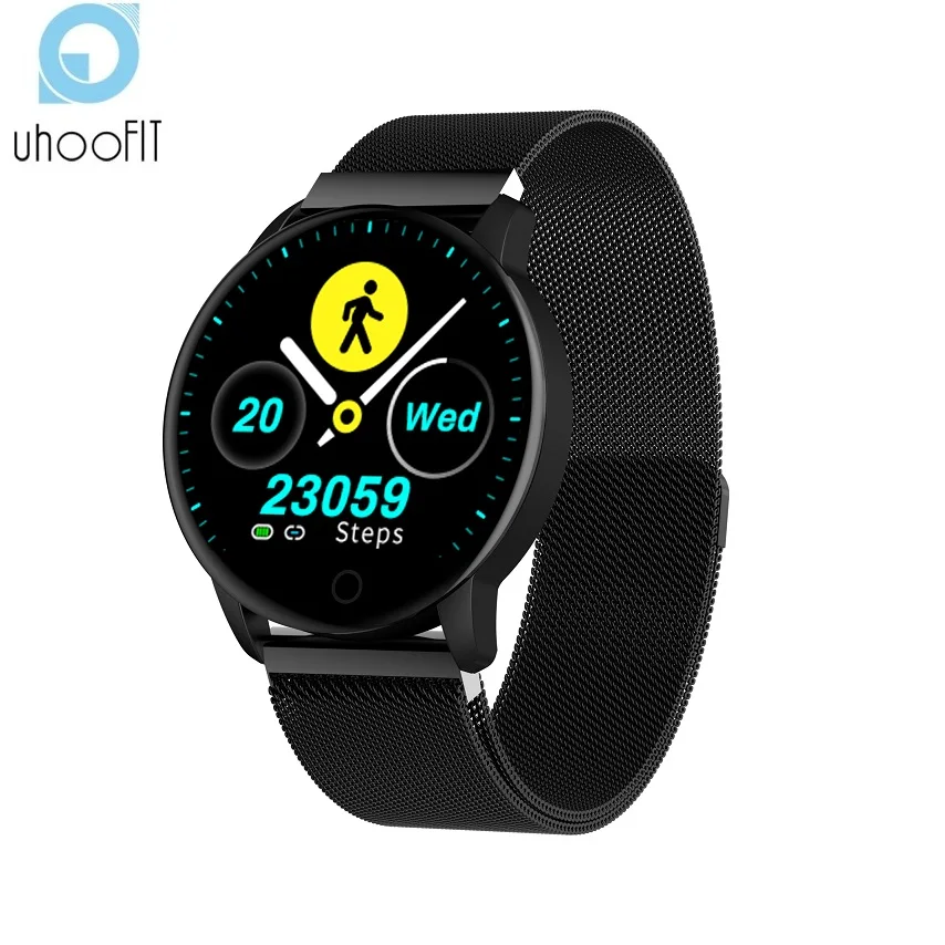 

UHOOFIT New Q20 Men Blood Pressure IPS Smart Bracelet Fitness Tracker Smart Watch Heart Rate Monitor Clock Fashion Smartwatch