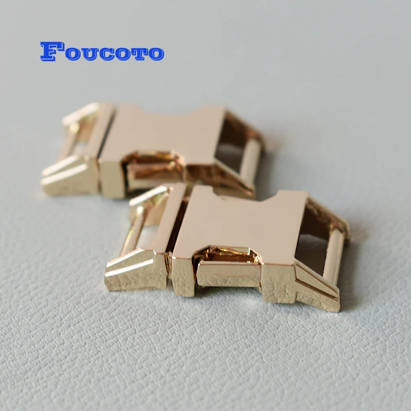 

10pcs 15mm gold metal belt buckles quick side release buckle clip clasp snap hook DIY dog collar paracord backpack accessories