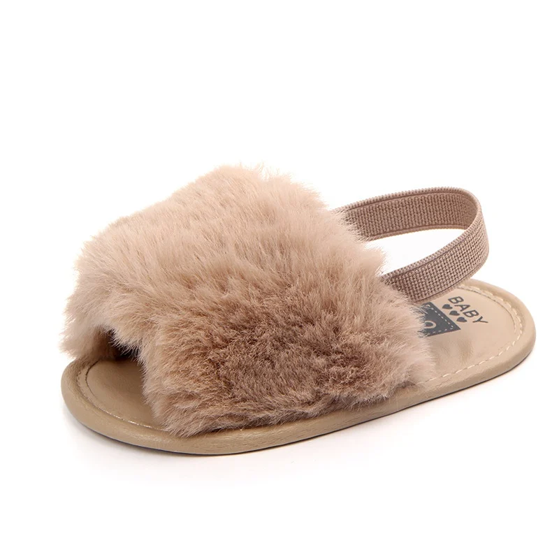 Fashion Faux Fur Baby Shoes Cute Infant Baby boys girls shoes soft sole Slipper Comfortable indoor shoes for 0-18M 4