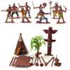 13Pcs/Set Indian Tribes Figures Model Home Desk Decor DIY Scenery Accessory educational toys birthday gifts 1