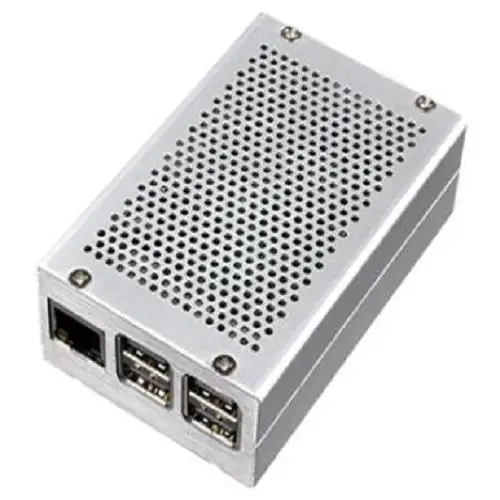 

GloryStar Raspberry Pi 4 Aluminum Case Black Shell Silver Box Metal Enclosure for RPI 4 Model B