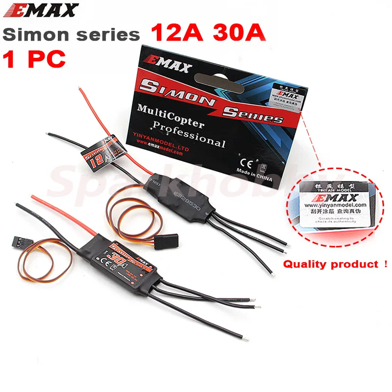 Программируемый Мини Квадрокоптер EMAX Simonk 1 шт. 12 а 30 А ESC 2 3S а/2 5 В BEC|Детали и