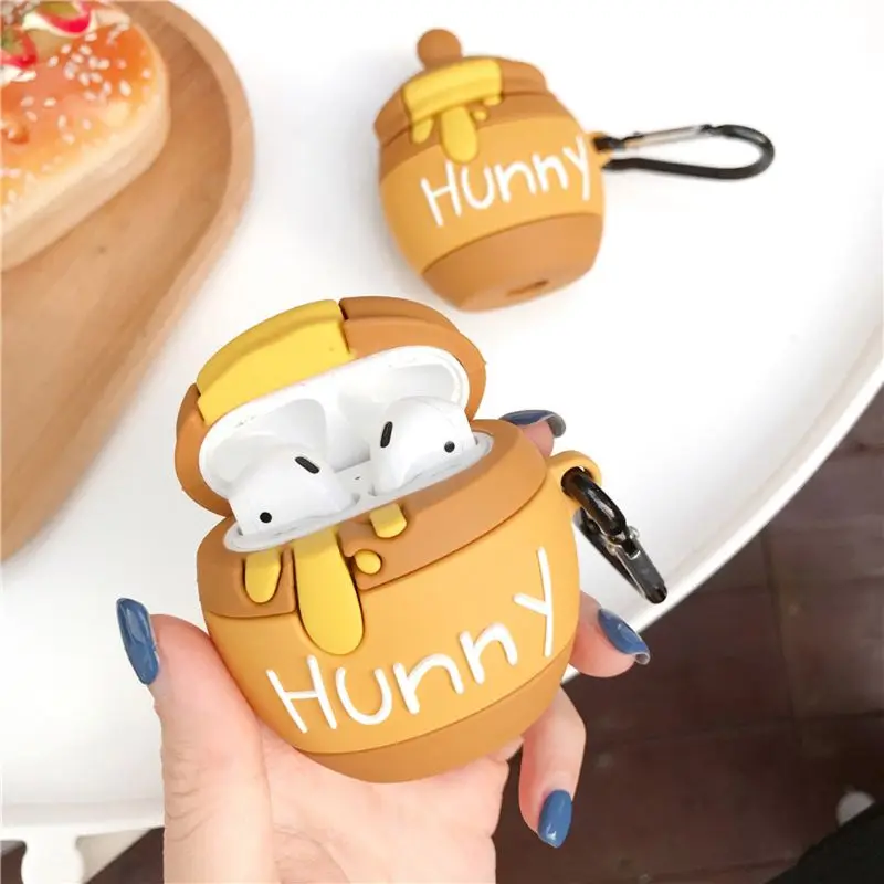 Honey Pot защитный чехол силиконовый чехол с карабином для Airpods 1/2 PXPA