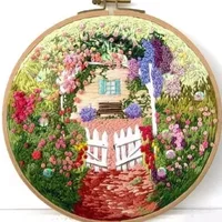 Buy 15cm Ribbon Embroidery Set | Beginner Needlework Kits | Europe Town Scenery Cross Stitch Series | Needle Arts Crafts Sewing | Online Shopping - Image 4
