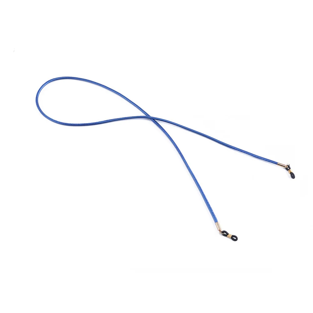 1 шт. шнурок для очков из искусственной кожи, толстая нескользящая веревка для очков, нескользящая цепочка для очков - Цвет: navy blue
