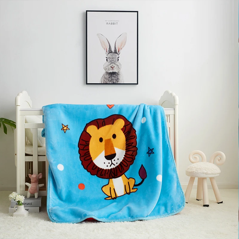 BRAND100x130cm детское или детское одеяло, Мультяшные одеяла, двойное утолщенное Облако Соболь ткань с мягким ворсом одеяла