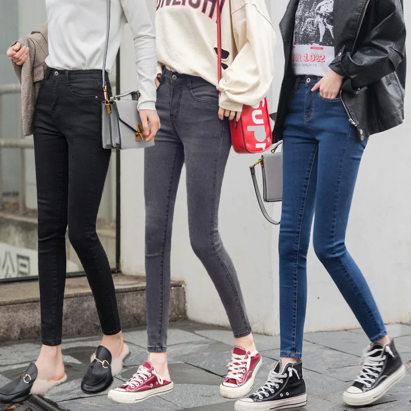 

Skinny Slim Jeans For Women Vintage Pencil Jean High Quality Denim Pants Stretch Korean Jeans For Woman Autumn trousers