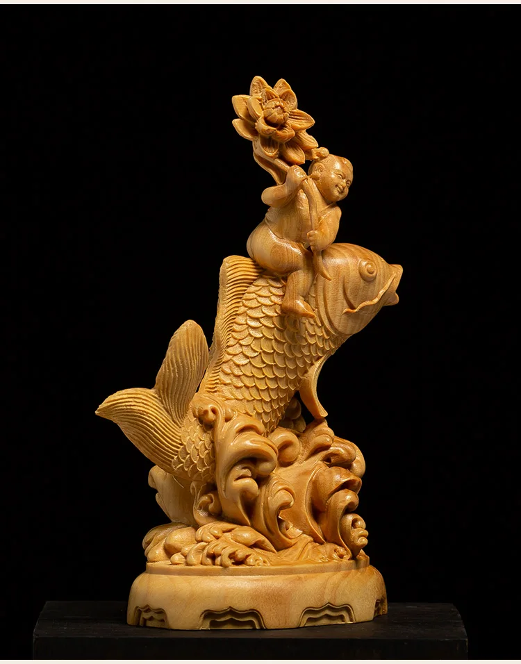 Details about   2" China Box-wood Hand-carved Auspicious Animals  Statue Pioxiu Ornament 