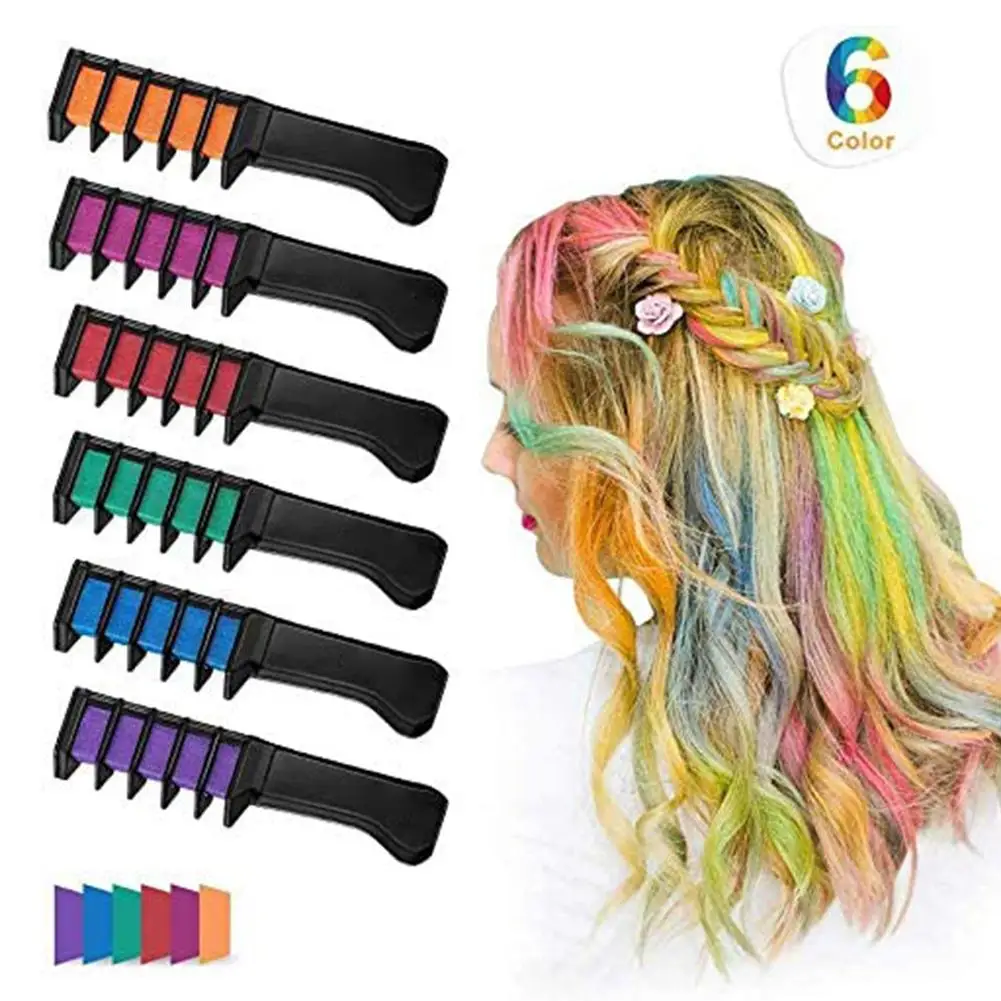 6Pcs Disposable Hair Dye Combs Fast Coloring Hair Dye Cream Pen DIY ...