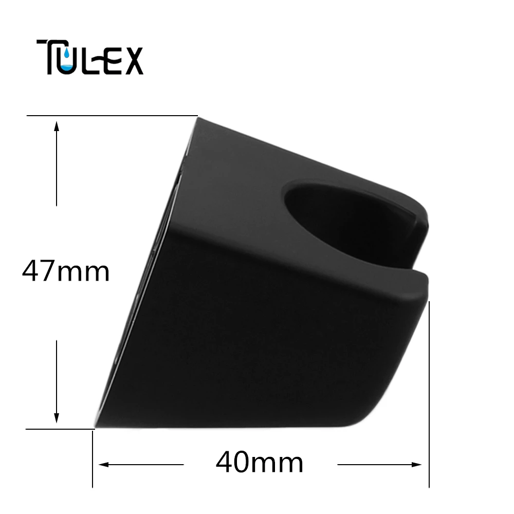 TULEX держатель для душа кронштейн для ванной комнаты стандартный размер аксессуары для ванной комнаты матовый черный АБС пластик