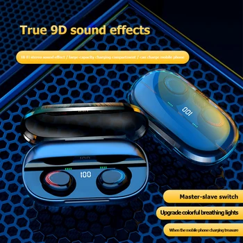 

Touch Wireless Bluetooth Earphones IPX7 LED Digital Display In-Ear Earbuds Mini Headphone Sport Headset with Charging Box