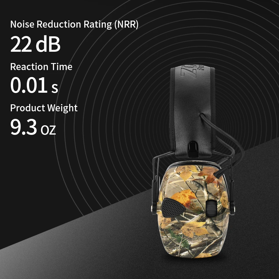ZOHAN электронный наушник NRR22DB один микрофон охотничьи теплые наушники тактическая стрельба Защита слуха и замена ушной чашки