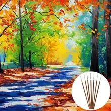 7 шт./компл. Профессиональный деталь Краски щетка тонкой заостренным кончиком миниатюрные кисточки для обучения нанесению акрила акварель масло рисунок Наборы