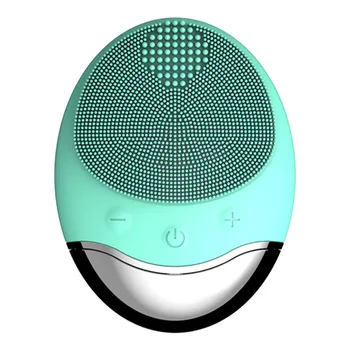 

Bamboo Charcoal Rechargeable Skin Care Facial Cleansing Brush Safe Electric Massage USB Base Adjustable Mini Silicone Makeup