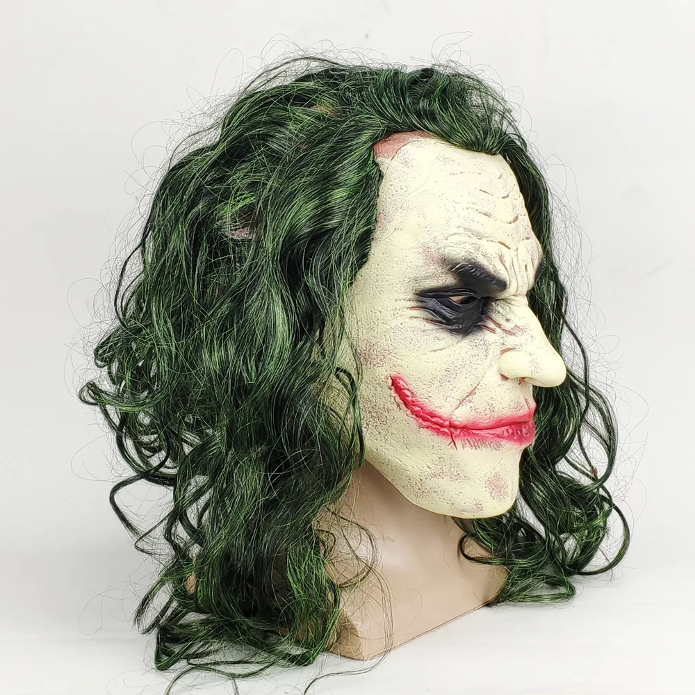 Маска Джокера из фильма Бэтмен Темный рыцарь клоун латексная маска для хеллоуина косплей реквизит