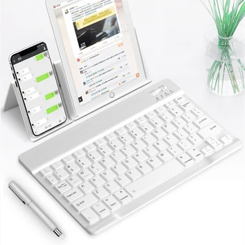 

Ultra-Slim Cell Phone Mini Wireless Bluetooth Backlight Keyboard for Apple iPhone iPad Air Mini iOS Android Tablet PC Smartphone