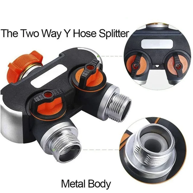 Kert Öntözőszelep Vízcsap Osztók Kültéri Csap És Csaptelep 1/2 "3/4" Víz Elválasztó Kerti Öntözés Elosztó - Image 4