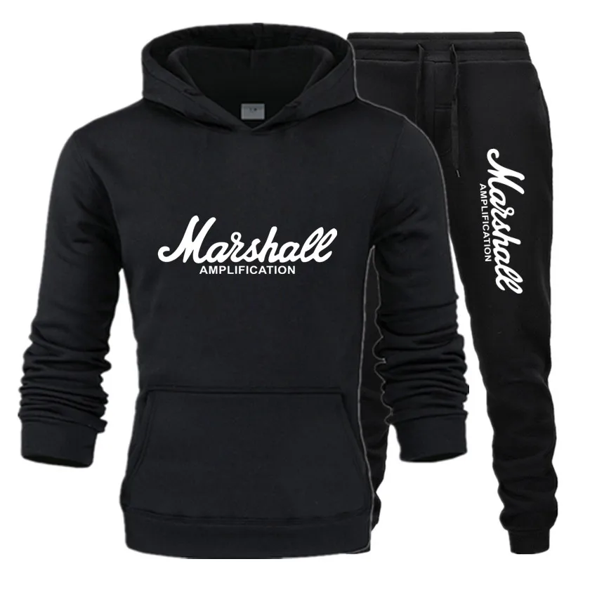 Новая стильная мужская одежда marshall, корсет, мужские Модные худи+ брюки, зима-осень, хип-хоп, Брендовые мужские