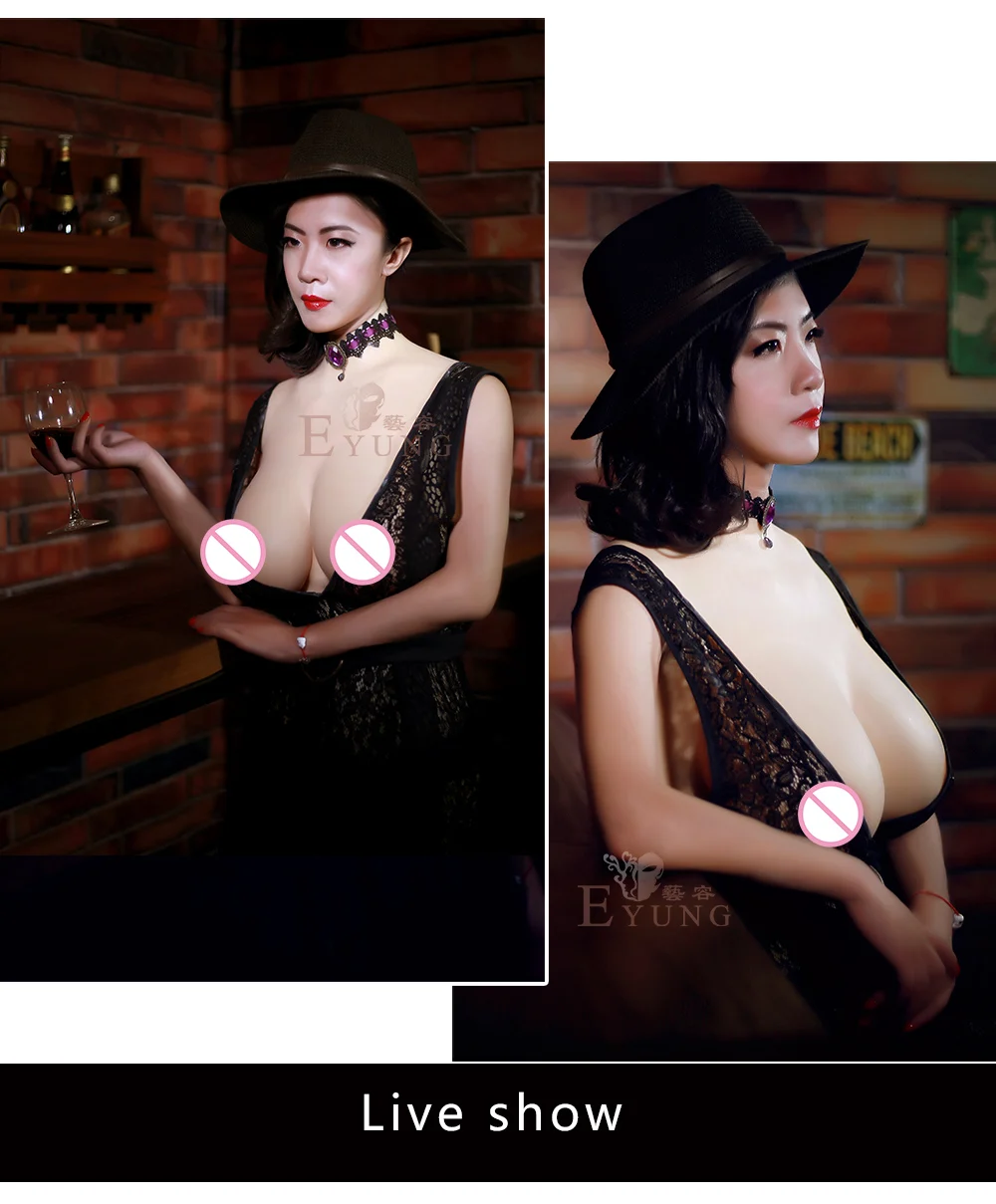 Crossdresser Realistic Silicone Breast Plate Forms Fake Boobs Enhancer Tits Shemale Transgender Drag Queen Crossdressing Cosplay (20)