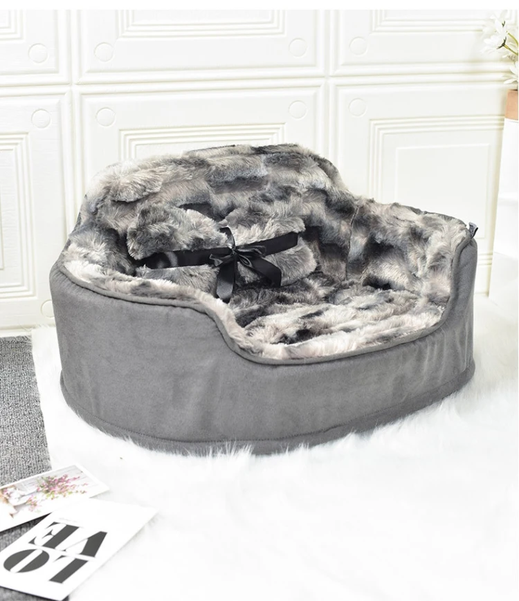 Кровать для собак зимняя теплая питомник для питомцев camas para perro Arctic velvet Роскошная пещера для кошек собачьи матрасы-лежанки