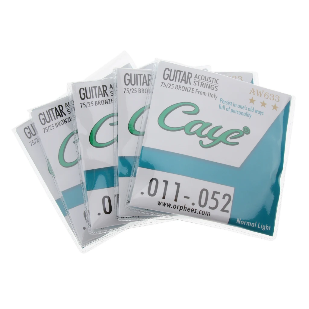 

5 Pack of 30pcs Copper Strings Clear Tone DIY for Acoustic Wood Guitar Parts