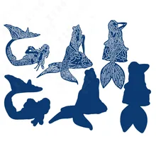 

Newest Metal Cutting Dies Mystical Mermaids Crafts Mold Handmade Diy Scrapbooking Gift Decoration Stencil Embossing Template