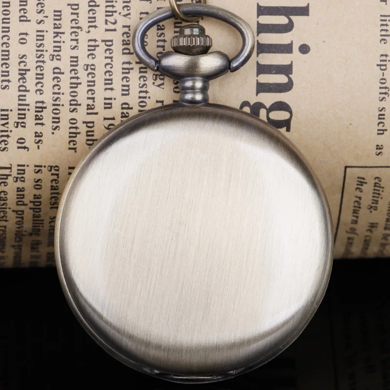 

Bronze Frosted Surface Flip Quartz Pocket Watch Necklace Chain Antique Fashion Men Women Watches Hot Selling