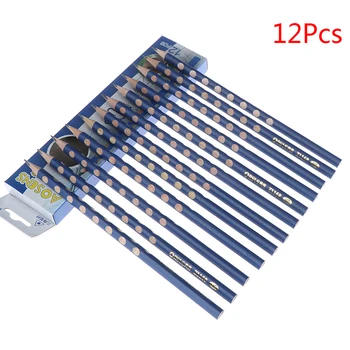 

12pcs/pack Groove Slim Wooden HB Correction Writing Standard Pencils For School Office Stationery