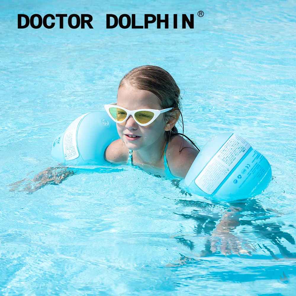 Надувные двойные повязки на руку Doctor Dolphin 8 дюймовые плавательные рукава водяные