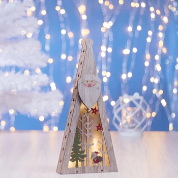 

The figure of trees. "Christmas tree Santa Claus", 29х13х3 cm, AA * 2 (not included), 5 LED, T / WHITE 3667593