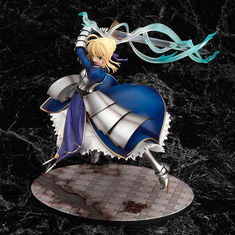 Аниме Fate Stay Night Saber Lily Excalibur ПВХ фигурка Модель Коллекционная фигурка игрушка Brinquedos 25 см B19