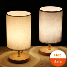 Современный деревянный обитый тканью диммер настольная лампа для кровати комнаты прикроватный фойе светильник для учебы Модный маленький ночник H 28 см D01