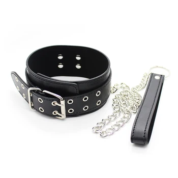 SM Sex Toy PU Leather Handcuffs Ankle Cuff BDSM Fetish Bondage Kit Slave Collar Restraint Cosplay Sex Toy For Couples Adult Game 3