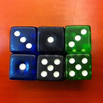 

50 Pieces Game Dice Set Translucent Colors Square Corner Dice for Tenzi, Farkle, Yahtzee, Bunco or Teaching Math