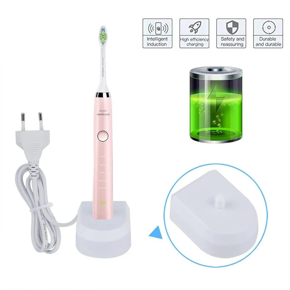 Зарядное устройство для электрической зубной щетки HS161S для Philips Sonicare с европейской вилкой, сменный комплект для зарядки электрической зубной щетки, водонепроницаемый белый