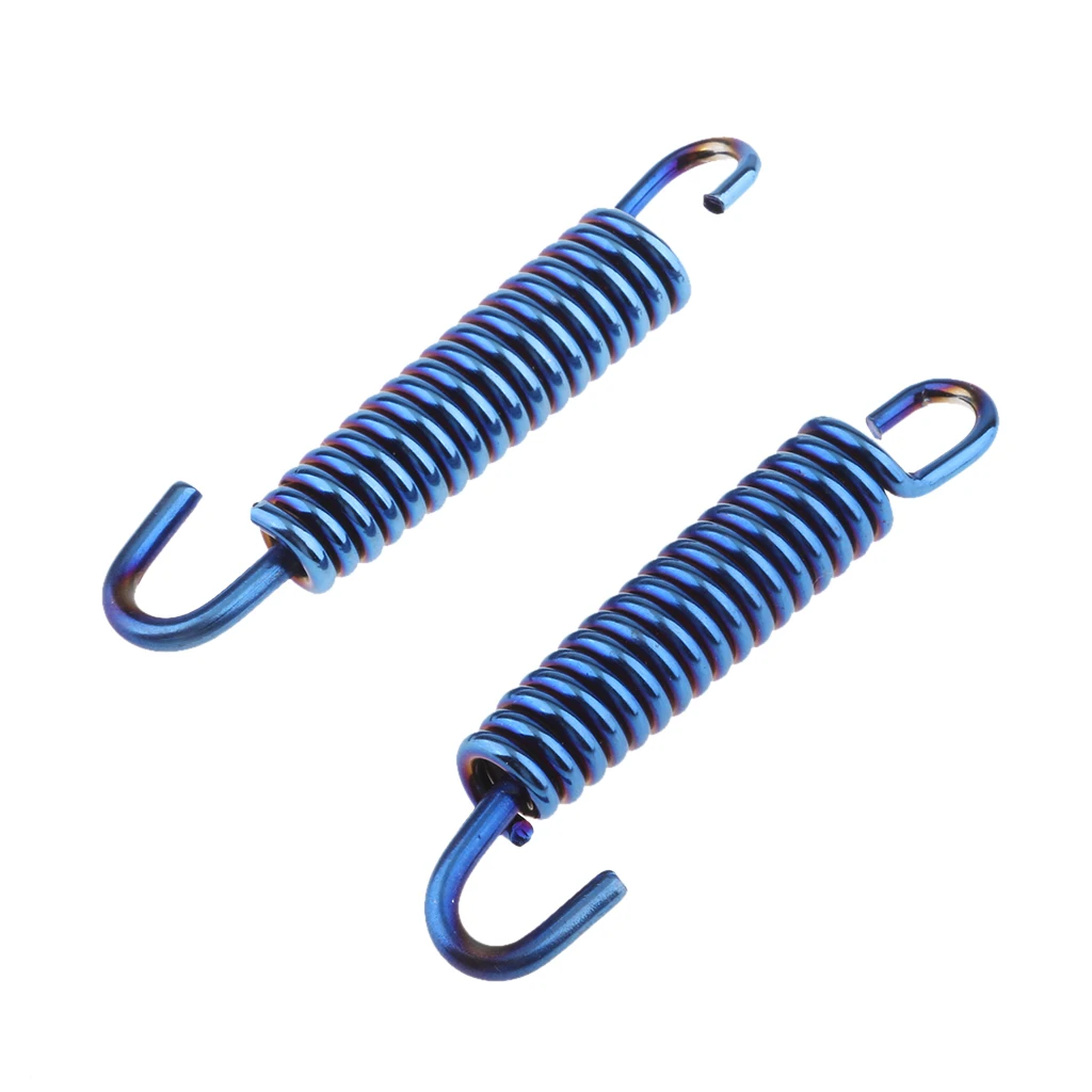 2x Universal Exhaust System Silencer Muffler Pipe Springs Coil for Motorbike Scooter