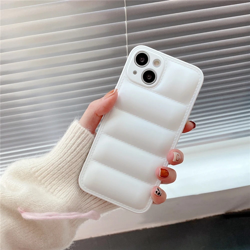 cute iphone 11 Pro Max cases Fashion Brand Down Jacket Cloth Back Cover For iPhone 13 11 12 Pro XS Max XR X 7 8 Plus Phone Case Shockrpoor Soft Silicon Coque iphone 11 Pro Max cover case