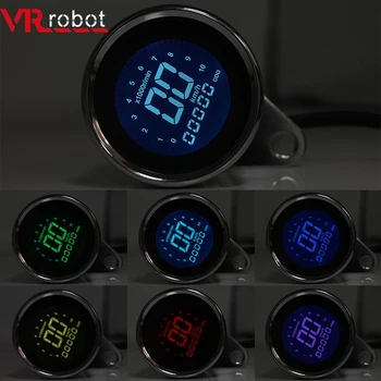 

VR robot 3 IN 1 Digital Motorcycle Speedometer Odometer Techometer 12V Universal Retro Meter Indicator 7 Colors LED Blacklight
