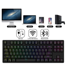 

RK87 Royal Kludge New Version Wireless Bluetooth Gaming Mechanical Keyboard Hot Swappable 2.4G Computer Accessories teclado