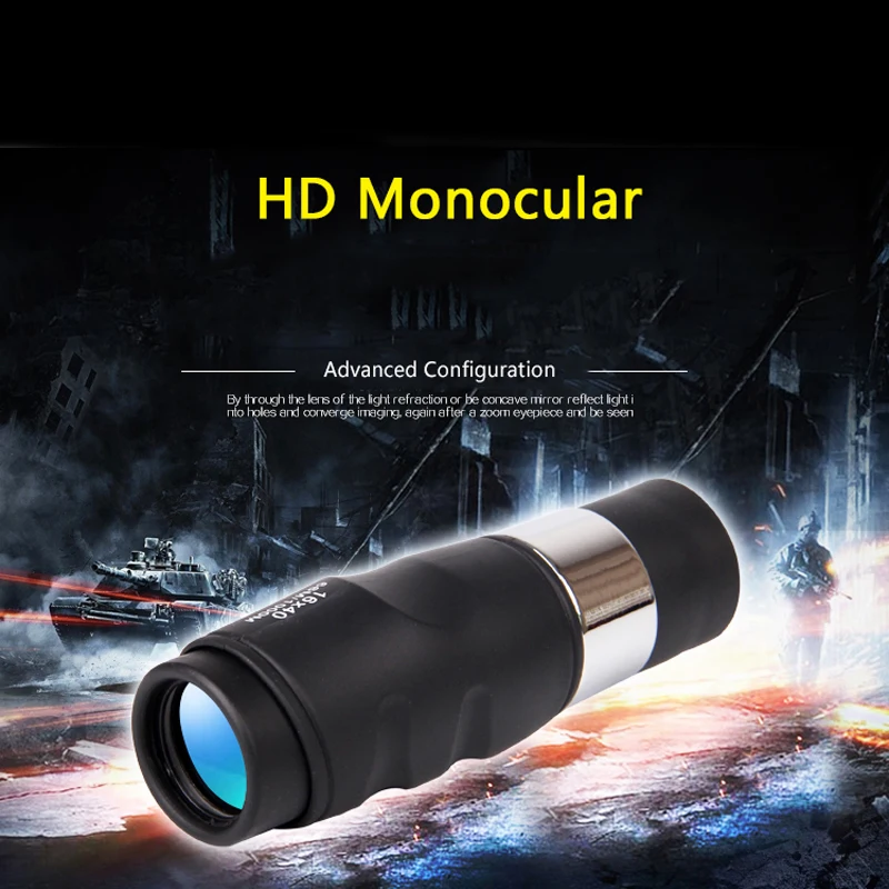 

HD 16X40 Monocular Telescope High Power Optical Night Vision Monocular Non-infrared for Wide-angle Telescope Camping Hunting New