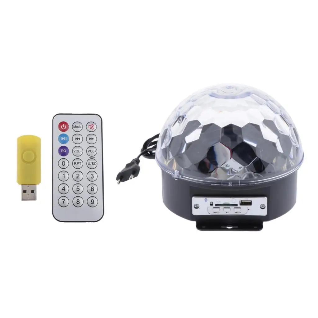 

Voice Control RGB Stage Light Crystal Magic Ball Stage Light for Disco Party