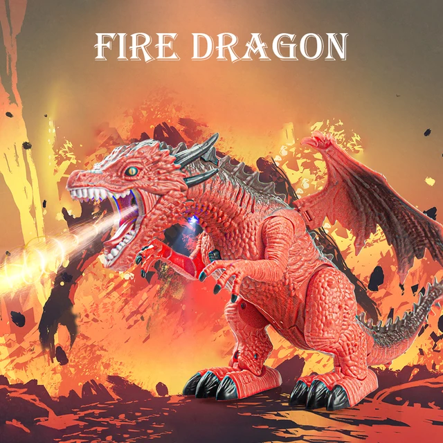 Rc Dinosaur Kids Pet Electric Robot Led Remote Control Animals Spitfire Walk Sounds Boy Educational Toys for Boys Children Gift 1